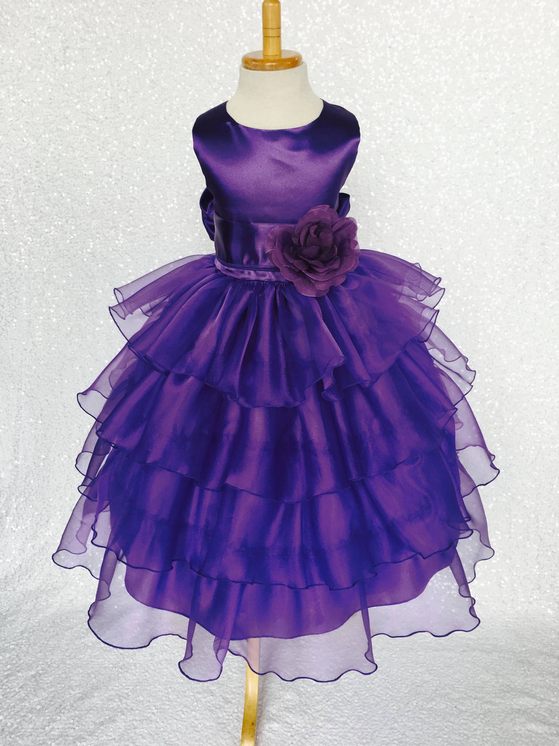 Lila Organza Blumenmädchen Kleid Ostern Frühlingshochzeit von ToddlersAndTulle