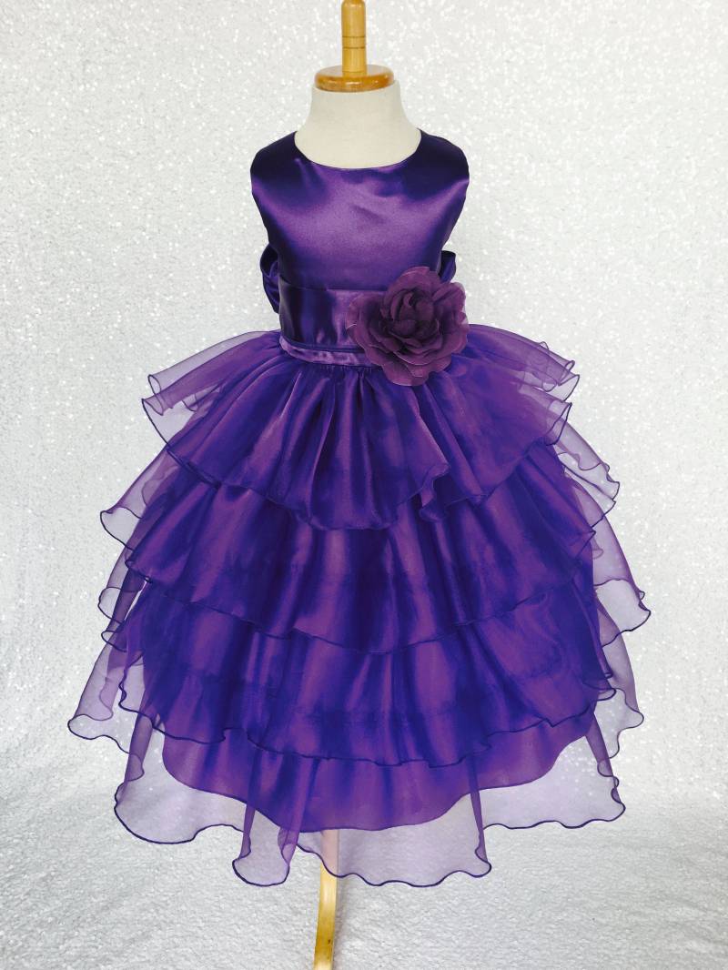 Lila Organza Blumenmädchen Kleid Ostern Frühlingshochzeit von ToddlersAndTulle