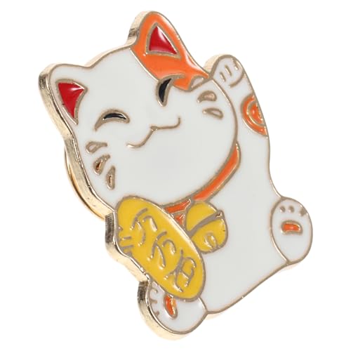 Toddmomy Cartoon-Katzenbrosche - Japanischer Stil Anstecknadel Für Kleidung Taschen Und Jacken Glückskatzen Schmuck 2.5X2.0Cm von Toddmomy