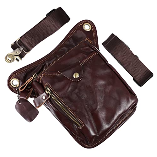 Toddmomy 1stk Beintasche Für Männer Fahrrad Handytasche Pu-Handytasche Fahrradtasche Für Männer Umhängetasche Aus Leder Vintage Handytaschen Hüfttasche Für Männer Mann Lederetui Reiten von Toddmomy