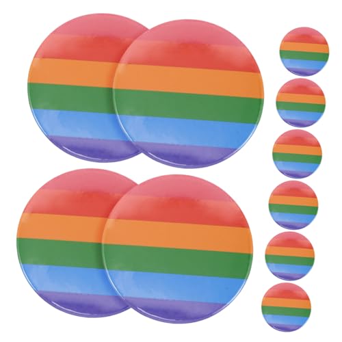 Toddmomy 10 Stück Bunte Anstecker Pride Button Badge Halter Pride Month Party Regenbogen Pride Pin Runde Regenbogen Buttons Pride Day Dekoration Pride Flaggen Brosche von Toddmomy
