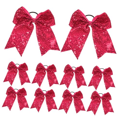 Toddmomy 10stücke Haarband Für Cheerleader Glitzer Pailletten Haarschleifen Haar Bänder Für Feiertage Halloween Weihnachts Mädchen Frisuren von Toddmomy