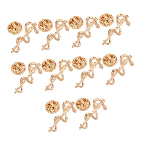 Toddmomy 10stücke Schlangen-anstecknadel Aus Legierung Mit Äskulap-motiv Arztabzeichen Für Hemden Und Kleider Vintage-design Schmucknadel Für Rucksack Und Schal Tier-brosche Für von Toddmomy
