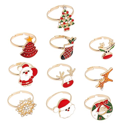 Toddmomy 10 Stück Weihnachtsringe für Lustige Xmas Finger Ringe im Cartoon Design für Weihnachtsfeiern und Spiele Vielseitig Einsetzbar Langlebig und Farbenfroh Toddmomy 10 Stück Weihnachtsringe für Lustige Xmas Finger Ringe im Cartoon Design für Weihnachtsfeiern und Spiele Vielseitig Einsetzbar Langlebig und Farbenfroh von Toddmomy
