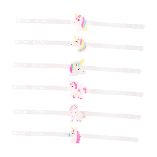 Toddmomy 12 Stück Teiliges Einhorn Leuchtarmband aus Weichem Silikon Wiederverwendbare Kinderparty Armbänder mit Kreativem Cartoon design als Gastgeschenke für Junge Mädchen Partys von Toddmomy