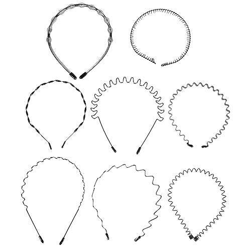 Toddmomy 16 Stk Herren Stirnband Gezahntes Stirnband Gewellter Haarreif Übungsstirnbänder Für Frauen Frühlingshaarreifen Haarband Kämmen Drahtstirnband Mit Zähnen Welle Metall Schal Mann von Toddmomy