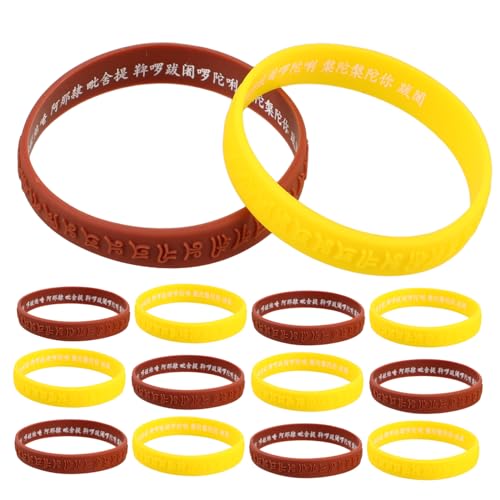Toddmomy 16 Stück Teiliges Silikonarmband mit Sanskrit Hautfreundlich und Flexibel Sportliche und Wristbands für Damen und Herren für Geburtstage Partys und Tägliche Freizeitgestaltung von Toddmomy