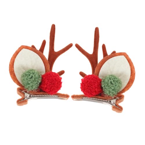 Toddmomy 1Paar Weihnachts Geweih Haarspangen Niedliche Rentierohren Haarschmuck Robust und Bequem Perfektes Accessoire für Festlichkeiten für Partys und Familienfeiern von Toddmomy