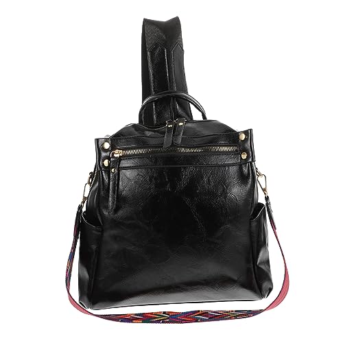 Toddmomy Großer Kapazität Rucksack für Outdoor Tragbare PU Umhängetasche Wasserabweisend Verstellbare Schultergurte Reisetasche für Herren für Schule und Toddmomy Großer Kapazität Rucksack für Outdoor Tragbare PU Umhängetasche Wasserabweisend Verstellbare Schultergurte Reisetasche für Herren für Schule und von Toddmomy