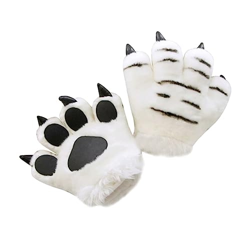 Toddmomy 1stk Pfote Fäustlinge Kätzchenspielzeug Tier Kostüm Handschuhe Tiere Palm Handschuhe Tigerpfoten Kuscheltier Strumpffüller Weiche Pfoten Kind Füllstoff Verdicken von Toddmomy