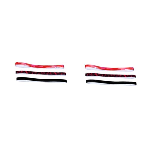 Toddmomy 6stücke Fitness Haarband Pack Rutschfeste Atmungsaktive Sweat Absorption Stirnbänder Für Yoga Fitness Und Sport Dunkel Schwarz Rot Gestreift Und Camouflage Rot von Toddmomy