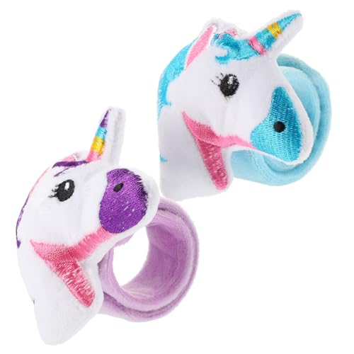 Toddmomy 2 Stück Einhorn Slap Armbänder für Lustige und Farbenfrohe Handgelenkarmbänder für Partys Leicht und Bequem als Mitgebsel oder und Blau von Toddmomy
