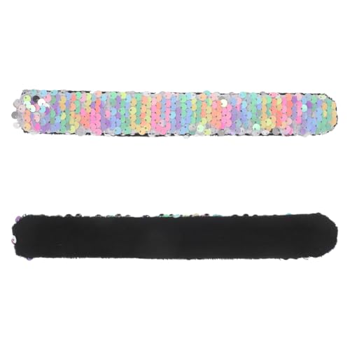Toddmomy 2 Stück Glitzer Schnapparmbänder für Farbwechselnde Pailletten Handgelenk Schmuck für Geburtstagsfeiern und Partys von Toddmomy