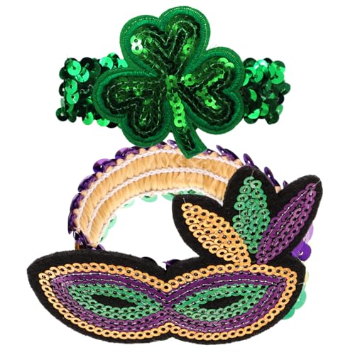 Toddmomy 2 Stück Irische Pailletten-armbänder St Patrick Day Party Accessoires Shamrock Design Komfortables Leichtes Material Damen Party-favor Geschenk von Toddmomy