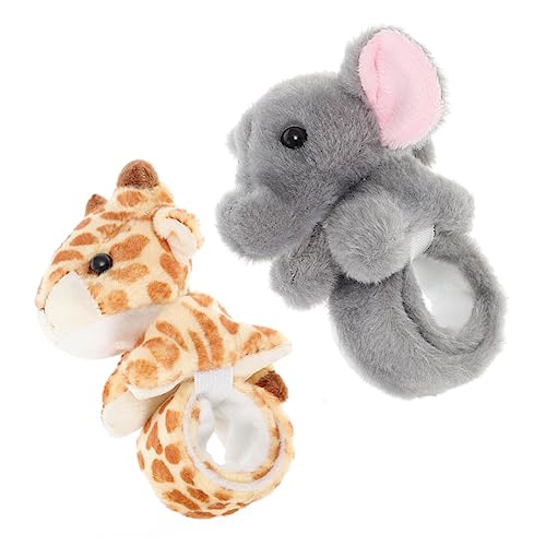 Toddmomy 2 Stück Kuscheliges Schnapparmbänder mit Tiermotiven Plüsch Armband für Kindergeburtstag Leicht und Bequem Mitgebsel für Halloween und Kinderfeiern von Toddmomy