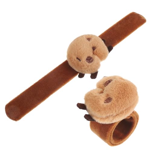Toddmomy 2 Stück Plüsch Armbänder Süßes Tierdesign Capybara Snap Armbänder für Partys und Geburtstagsfeiern Lustige Handgelenkschmuck für Altersgruppen von Toddmomy