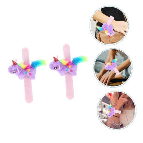 Toddmomy 2stücke Plüsch Einhorn Schnapparmband Lustige Junge Mädchen Armbänder Komfortable Und Dekorative Slap Bracelets Für Partygeschenke Und Schulfeiern von Toddmomy