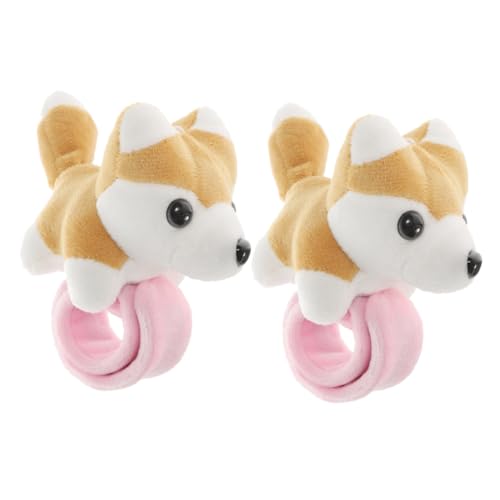Toddmomy 2 Stück Plüsch Klatscharmbänder in Tierform Weiche Langlebige Knickarmbänder Süße Tierische Slap Bracelets als Armband und Leicht und Bequem für Freunde von Toddmomy