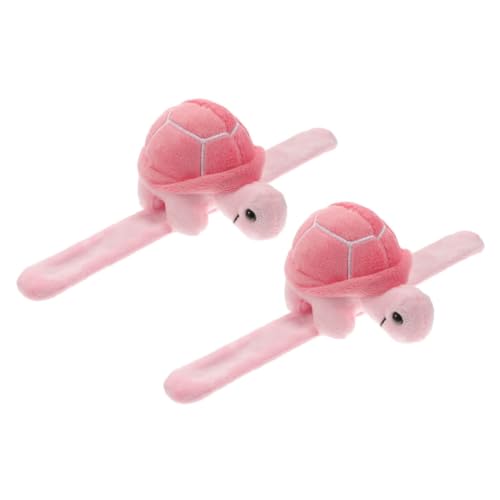 Toddmomy 2 Stück Plüsch Slap Armband Schildkröte Kuscheliges Tiermotiv Schlagarmband Party Deko Hautfreundlich Weiches Stofftier von Toddmomy