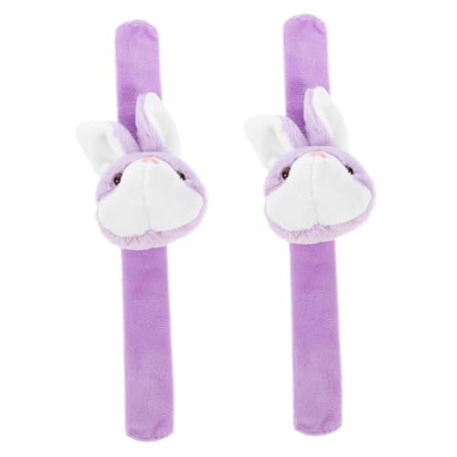 Toddmomy 2 Stück Plüsch Tier Klapparmband Niedliches Cartoon Kaninchen Armband für Geburtstagsfeiern als Partygeschenk und Dekoration von Toddmomy