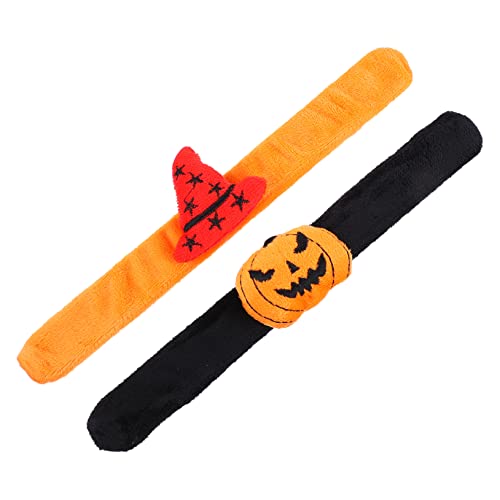 Toddmomy 2 Stück Teiliges Halloween Klatscharmband mit Kürbis und Hexenhut Flexible Kinderarmbänder Leicht Anzulegen Verstauen Gruselige Partydeko und Geschenkidee für Halloween Fans von Toddmomy