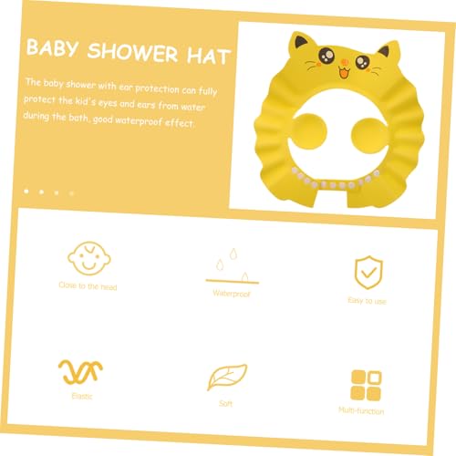 Toddmomy 2 Stück Teiliges Verstellbare Wasserdichte Duschhauben mit Ohrschutz Leichtes Langlebiges Material Bequem und Praktisch für Junge Mädchen Baden und Haarwäsche von Toddmomy
