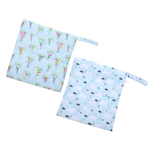 Toddmomy 2 Stück Wiederverwendbare wasserdichte Wickeltasche Strapazierfähigem Material Aufbewahrungstaschen für und Trockene Windeln für Kindergarten und von Toddmomy