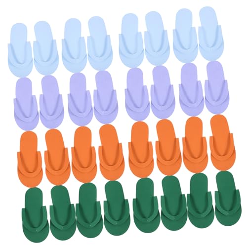 Toddmomy 24 Paare Einweg EVA Pediküre Slipper Flip Flops Unisex Leicht Praktisch Für Beauty Salon Strand Party Zufällige Farbe von Toddmomy