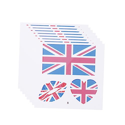 Toddmomy 25 Blätter Gesicht Tätowierungen Aufkleber Flag Tattoos Vorübergehend Scrapbooking Mit Internationaler Flagge Planer Kalender Flagge Britische Tätowierung Dekorationen Wasserdicht von Toddmomy