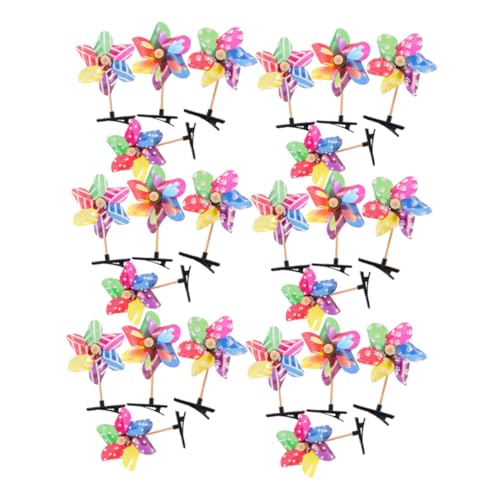 Toddmomy 25 Stück Teiliges Windmühlen Haarspangen für Mädchen Bunte Designs Leichte Hautfreundliche Haarklammern für Geburtstage Outdoor und Freizeit von Toddmomy
