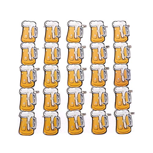 Toddmomy 25Pcs Cartoon Brosche Stifte Bierkrug Brosche Führte Licht auf Blinkenden Abzeichen für Oktoberfest Party Bier Festival Weihnachten Schmuck Gefallen von Toddmomy