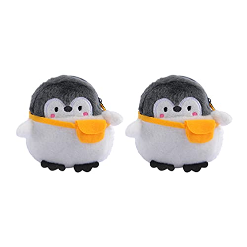 Toddmomy 2Pcs Puppe Rucksack Pinguin Form Mini Rucksack Schlüssel Kette Münze Bargeld Tasche Kleine Brieftaschen Taschen Beutel Puppe Zubehör von Toddmomy