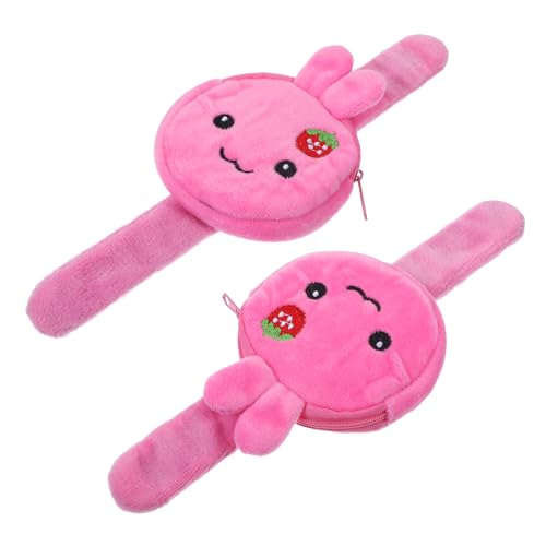 Toddmomy 2stücke Slap-armbänder Für Junge Mädchen Mit Zipper-münze-tasche Cartoon-kaninchen-design Dekorative Party-armbänder Formschöne Armbänder Fürs Handgelenk von Toddmomy