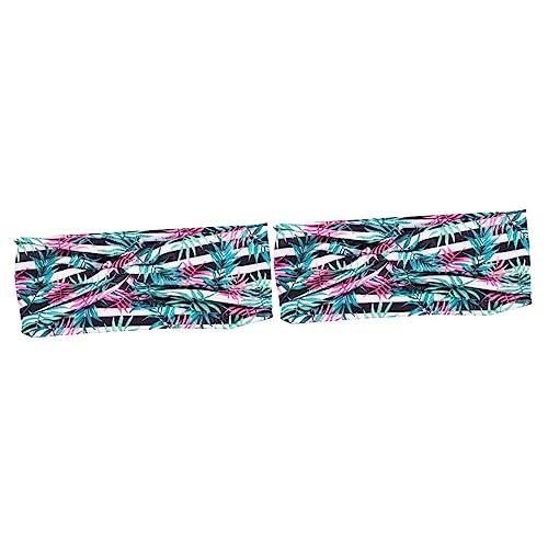 Toddmomy 2st Stirnband Dehnbare Breite Haarbänder Haarband-accessoire Sommer Haarband Make-up-boho-stirnbänder Breite Knotenhaarbänder Tragbare Haarbänder Fitness Strand Stoff Baseball von Toddmomy