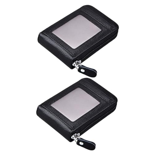 Toddmomy 2stücke Kreditkartenetui Aus Rindsleder Für Damen Kleiner Kartenhalter Mit Reißverschluss Karten-Organizer Kompakt Für Business Und Reisen Kartenhalter Multifunktional von Toddmomy