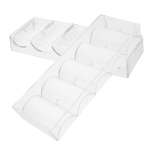 Toddmomy 2stücke Transparente Acryl Poker Chip Trays Chips Kapazität Klarer Organizer Für Familienspiele Und Partys Für Elegante Spielumgebung von Toddmomy