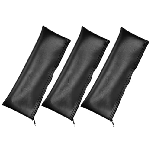 Toddmomy 3 Stück Mikrofon Tragetasche Teiliges Cordless Mic Organizer mit Stoßfestem Schutz Staubdichtes PU Leder für Musiker Performer Reise Zubehör von Toddmomy