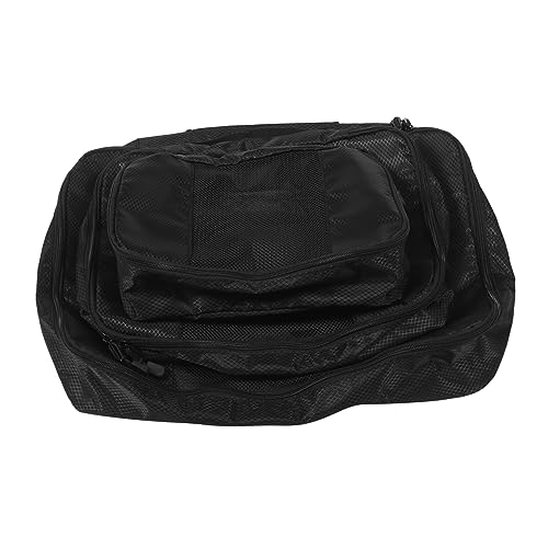 Toddmomy 3 Stück Reise-Aufbewahrungstasche Fächer Taschen zur Organisation von Gepäck für Reisetasche mit großem Fassungsvermögen reisekulturbeutel Damen Polyester Schwarz von Toddmomy