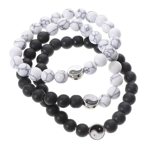Toddmomy 3 Stück Teiliges Feng Shui Perlen Armband Sportarmband Mattierte Handgefertigte Schmuckstücke Elastische Freundschaftsarmbänder für Männer und Frauen Glücksbringer von Toddmomy