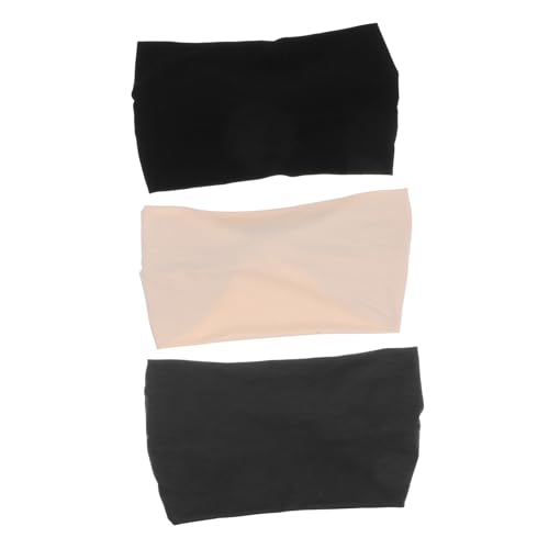 Toddmomy 3 Stück Rutschfeste Elastische Knoten Haarbänder für Fitness und Yoga Schwarz von Toddmomy