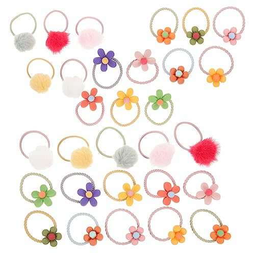 Toddmomy 30st Stirnband Für Kinder Haarschmuck Für Zöpfe Kleine Haargummis Haarschmuck Für Mädchen Pom Pom Haargummis Für Mädchen Bommel Haargummi Haarseil Gummiband Baby Plüsch Elastizität von Toddmomy