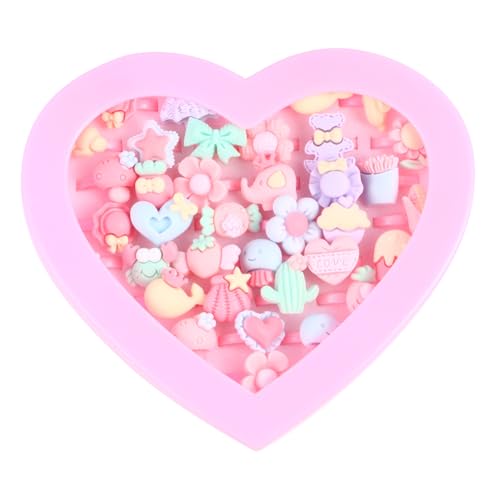 Toddmomy 36 Stück Teiliges Kinderring Set Geschenkbox Niedliche Kunststoffringe für Kleine Mädchen Verstellbar Glatte Oberfläche als Mitgebsel für Geburtstagsfeiern und Partyzubehör von Toddmomy