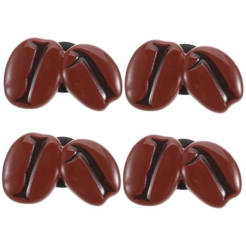 Toddmomy 4 Stück Kaffeebohnenbrosche Mini-kaffeebohnen-anhänger Kaffee-emaille-pin Kaffee Reversnadeln Kaffeebohnenstifte Frauen Brosche Knöpfe Kleiderbroschen Japan-pin Hellbraun Legierung von Toddmomy