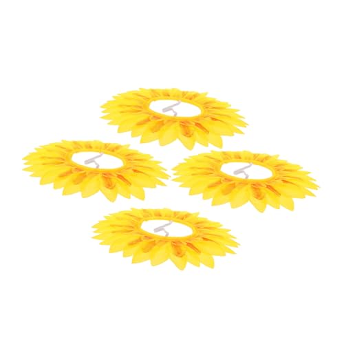 Toddmomy 4 Stück Lustige Sonnenblumen Kopfbedeckung Bunte Blumenkostüm Haube für Kindergarten Sportfeste Waschbar und Wiederverwendbar Fröhliche Team Requisiten für Kinderveranstaltungen von Toddmomy