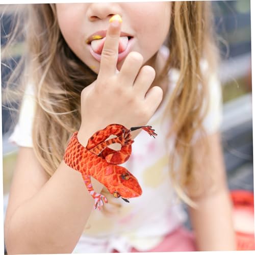 Toddmomy 4 Stück Teiliges Eidechsen Slap Armband Komfortable Stahl Polyester Snap Wristbands für Party Accessoire und zu Geburtstag Halloween Weihnachten Vielseitig Einsetzbar von Toddmomy
