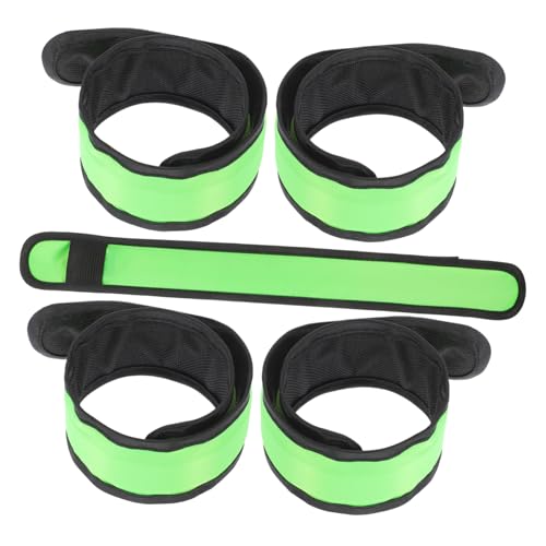 Toddmomy 5 Stück Leuchtendes Armband reflektierende Ausrüstung Party beleuchtet Männer Schlagarmbänder mit hoher Sichtbarkeit Sicherheits-Armbänder Slap-Band-Uhr Bügeleisen Grün von Toddmomy