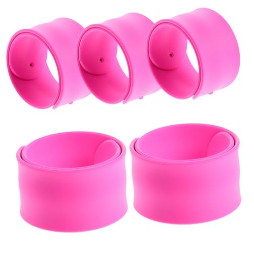 Toddmomy 5 Stück Teiliges Silikon Slap Armband Kinderfreundlich mit Abgerundeten Kanten Einfache Handhabung als Party Mitgebsel für Kindergeburtstag Tanzparty Festival Wristband von Toddmomy