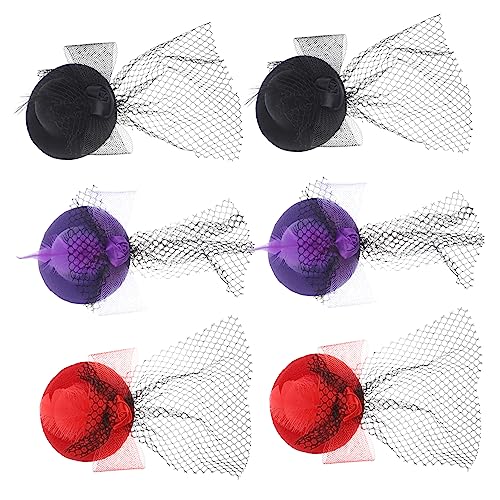 Toddmomy 6 Stück Teiliges Mini Fascinator Haarclip mit Hut und Feder Design Dekorative Haarspangen für Frauen Vielseitig Einsetzbar bei Hochzeit Geburtstag und Teeparty Farbenfrohes von Toddmomy