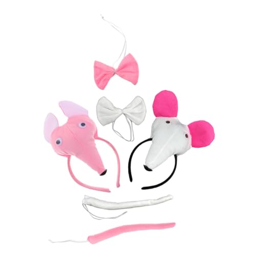 Toddmomy 6stücke Teiliges Kostüm Mausohren Haarreif Mit Nase Fliege Und Tier Kostüm Zubehör Für Halloween Karneval Und Cosplay Für Junge Mädchen Und Erwachsene von Toddmomy