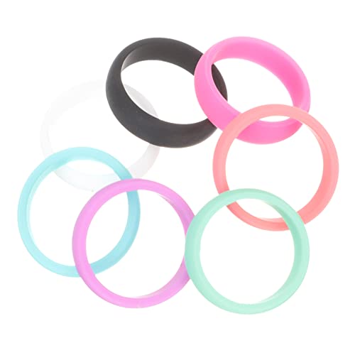 Toddmomy 7 Stück Teiliges Damen Silikonring in Farben Hautfreundlich Wasserfest und Flexibel für Sport Grip Training und Geschwollene Finger Geruchlos und Latexfrei Perfektes für von Toddmomy